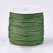 Honeyhandy Nylon Thread, Nylon Jewelry Cord for Custom Woven Jewelry Making, Dark Sea Green, 0.8mm, about 49.21 yards(45m)/roll