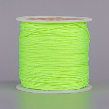 Honeyhandy Nylon Thread, Nylon Jewelry Cord for Custom Woven Jewelry Making, Lawn Green, 0.8mm, about 49.21 yards(45m)/roll