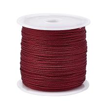 ARRICRAFT About 45m/roll 0.8mm Nylon Thread DarkRed Nylon Jewelry Cord for Custom Woven Jewelry Making