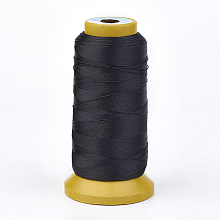 Honeyhandy Polyester Thread, for Custom Woven Jewelry Making, Black, 0.25mm, about 700m/roll