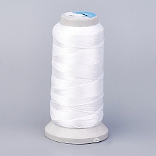 Honeyhandy Polyester Thread, for Custom Woven Jewelry Making, White, 0.25mm, about 700m/roll