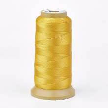 Honeyhandy Polyester Thread, for Custom Woven Jewelry Making, Gold, 0.5mm, about 480m/roll