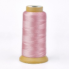 Honeyhandy Polyester Thread, for Custom Woven Jewelry Making, Pink, 0.7mm, about 310m/roll