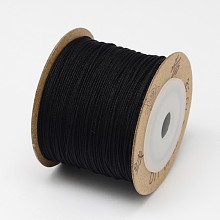 Honeyhandy Nylon Threads, Black, 0.6mm, about 109.36 yards(100m)/roll