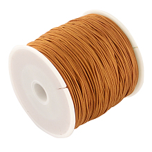 Honeyhandy Braided Nylon Thread, Chinese Knotting Cord Beading Cord for Beading Jewelry Making, Chocolate, 0.8mm, about 100yards/roll