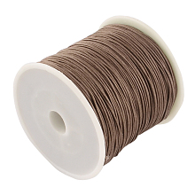 Honeyhandy Braided Nylon Thread, Chinese Knotting Cord Beading Cord for Beading Jewelry Making, Camel, 0.8mm, about 100yards/roll