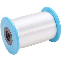 Pandahall Elite About 3000m/roll 0.2mm Fishing Thread Line Nylon Wire White Thread for Jewelry Making Bracelet Beading