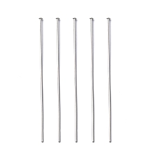 Honeyhandy 304 Stainless Steel Flat Head Pins, Stainless Steel Color, 50x0.6mm, 23 Gauge, 5000pcs/bag, Head: 1mm