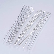 UNICRAFTALE About 1000pcs 304 Stainless Steel Head Pins Silver Tones Earring Pins Metal Material Jewelry Pins for Jewelry Making 45mm, Pin 0.6mm