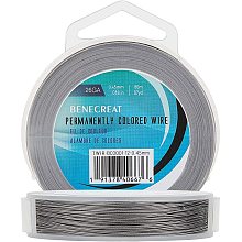 BENECREAT 7 Strands 260FT 0.45MM Stainless Steel Bead String Wire Tarnish Resistant Steel Wire for Necklace Bracelet Making