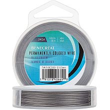 BENECREAT 7 Strands 195FT 0.5MM Stainless Steel Bead String Wire Tarnish Resistant Steel Wire for Necklace Bracelet Making