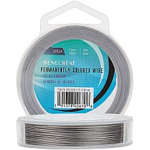 BENECREAT 7 Strands 130FT 0.6MM Stainless Steel Bead String Wire Tarnish Resistant Steel Wire for Necklace Bracelet Making