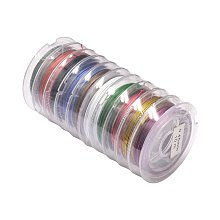 Nbeads 10m/roll 0.3mm Steel Tiger Tail Beading Wire for Jewelry Making Mixed Color