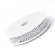 Honeyhandy Tiger Tail Wire, Nylon-coated Stainless Steel, White, 0.8mm, about 59.05 Feet(18m)/roll, 10 rolls/group