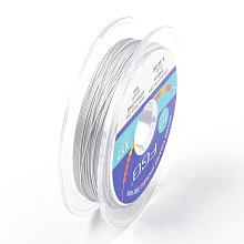 Honeyhandy Tiger Tail Beading Wire, 7-Strand Bead Stringing Wire, Nylon Coated Stainless Steel Wire, Silver, 26 Gauge, 0.4mm, about 32.8 Feet(10m)/roll