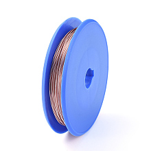 Honeyhandy Round Bare Copper Wire, Raw Copper Wire, Copper Jewelry Craft Wire, Raw(Unplated), 0.4mm, about 80m/roll