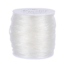 Honeyhandy Elastic Crystal Thread, Stretch Bracelet String, Round, Clear, 0.8mm, about 109.36 yards(100m)/roll