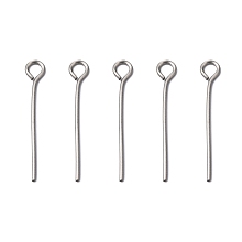 Honeyhandy Stainless Steel Eye Pin Jewelry Findings, 20x0.6mm, Hole: 2mm