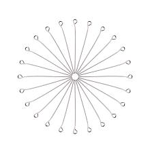 ARRICRAFT About 100pcs 40mm Stainless Steel Eye pins Open Eye Pin Eye-Rosary Pins Head Pins Findings for DIY Jewelry Making Sewing and Craft