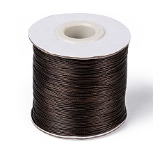 Honeyhandy Waxed Polyester Cord, Bead Cord, Coconut Brown, 0.5mm, about 185yards/roll