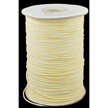 Honeyhandy Waxed Polyester Cord, Bead Cord, Beige, 0.5mm, about 185yards/roll