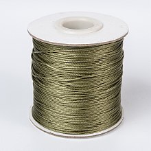 Honeyhandy Waxed Polyester Cord, Bead Cord, Dark Khaki, 0.5mm, about 169.51~174.98 Yards(155~160m)/Roll