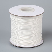 Honeyhandy Korean Waxed Polyester Cord, Bead Cord, Creamy White, 0.5mm, about 185yards/roll