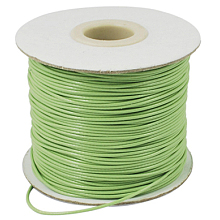 Honeyhandy Waxed Polyester Cord, Bead Cord, Light Green, 0.5mm, about 169.51~174.98 Yards(155~160m)/Roll