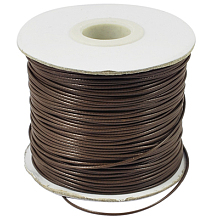 Honeyhandy Korean Waxed Polyester Cord, Bead Cord, Saddle Brown, 0.5mm, about 185yards/roll