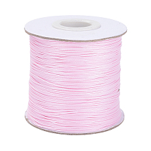 Honeyhandy Korean Waxed Polyester Cord, Bead Cord, Pearl Pink, 0.5mm, about 185yards/roll