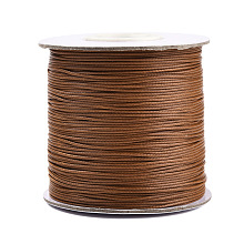 Honeyhandy Korean Waxed Polyester Cord, Bead Cord, Sienna, 0.5mm, about 185yards/roll