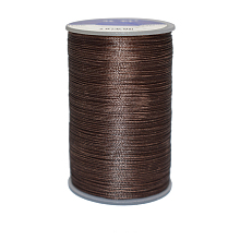 Honeyhandy Waxed Polyester Cord, 3-Ply, Coconut Brown, 0.45mm, about 59.05 yards(54m)/roll