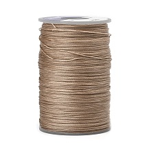 Honeyhandy Waxed Polyester Cord, 6-Ply, Camel, 0.55mm, about 38.27 yards(35m)/roll