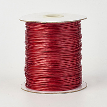 Honeyhandy Eco-Friendly Korean Waxed Polyester Cord, Dark Red, 0.5mm, about 174.97yards/roll(160m/roll)