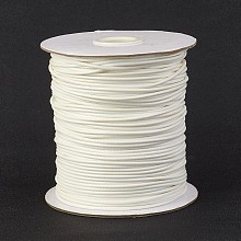 Honeyhandy Eco-Friendly Korean Waxed Polyester Cord, White, 0.5mm, about 174.97yards/roll(160m/roll)