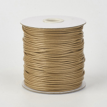 Honeyhandy Eco-Friendly Korean Waxed Polyester Cord, Camel, 0.5mm, about 174.97yards/roll(160m/roll)