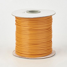 Honeyhandy Eco-Friendly Korean Waxed Polyester Cord, Orange, 0.5mm, about 174.97yards/roll(160m/roll)