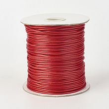 Honeyhandy Eco-Friendly Korean Waxed Polyester Cord, FireBrick, 0.5mm, about 174.97yards/roll(160m/roll)