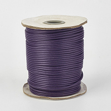 Honeyhandy Eco-Friendly Korean Waxed Polyester Cord, Indigo, 0.5mm, about 169.51~174.98 Yards(155~160m)/Roll