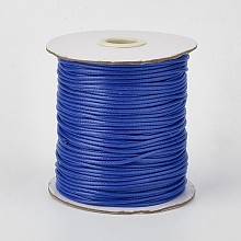 Honeyhandy Eco-Friendly Korean Waxed Polyester Cord, Blue, 0.5mm, about 174.97yards/roll(160m/roll)