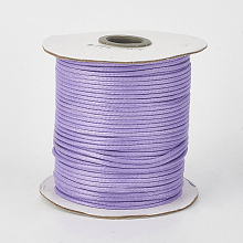 Honeyhandy Eco-Friendly Korean Waxed Polyester Cord, Lilac, 0.5mm, about 174.97yards/roll(160m/roll)