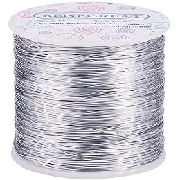 BENECREAT 20 Gauge 770FT Aluminum Wire Anodized Jewelry Craft Making Beading Floral Colored Aluminum Craft Wire - Silver