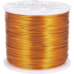 BENECREAT 20 Gauge 770FT Aluminum Wire Anodized Jewelry Craft Making Beading Floral Colored Aluminum Craft Wire - Gold