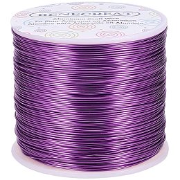 BENECREAT 20 Gauge 770FT Aluminum Wire Anodized Jewelry Craft Making Beading Floral Colored Aluminum Craft Wire - Purple