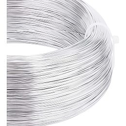 BENECREAT 918 Feet 22 Gauge Silver Aluminum Wire Bendable Metal Sculpting Wire for Beading Jewelry Making