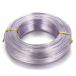 Honeyhandy Aluminum Wire, Flexible Craft Wire, for Beading Jewelry Doll Craft Making, Lilac, 20 Gauge, 0.8mm, 300m/500g(984.2 Feet/500g)