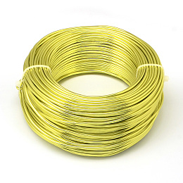 Honeyhandy Aluminum Wire, Flexible Craft Wire, for Beading Jewelry Doll Craft Making, Green Yellow, 20 Gauge, 0.8mm, 300m/500g(984.2 Feet/500g)