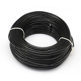 Honeyhandy Aluminum Wire, Flexible Craft Wire, for Beading Jewelry Doll Craft Making, Black, 20 Gauge, 0.8mm, 300m/500g(984.2 Feet/500g)