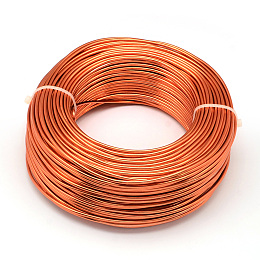 Honeyhandy Round Aluminum Wire, Flexible Craft Wire, for Beading Jewelry Doll Craft Making, Orange Red, 20 Gauge, 0.8mm, 300m/500g(984.2 Feet/500g)