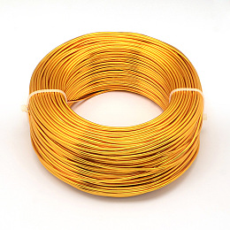 Honeyhandy Round Aluminum Wire, Flexible Craft Wire, for Beading Jewelry Doll Craft Making, Orange, 20 Gauge, 0.8mm, 300m/500g(984.2 Feet/500g)